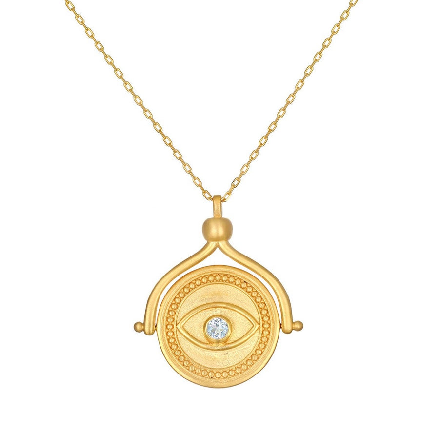 Eye Hamsa Flip Necklace