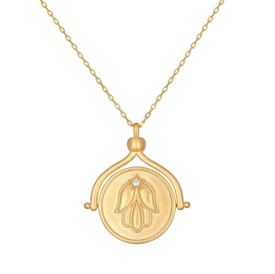 Eye Hamsa Flip Necklace