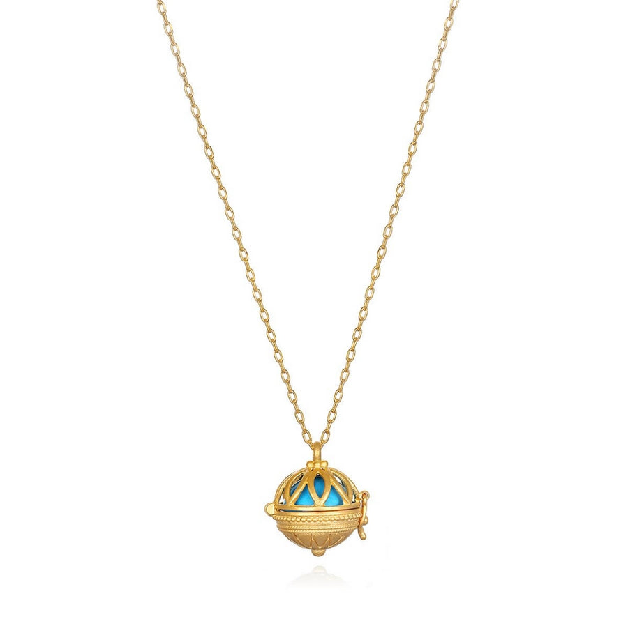 Gold Caged Necklace